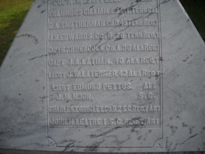 Soldiers' Names on Monument image. Click for full size.