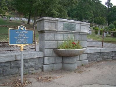 Cold Spring Marker and Water Fountain image. Click for full size.