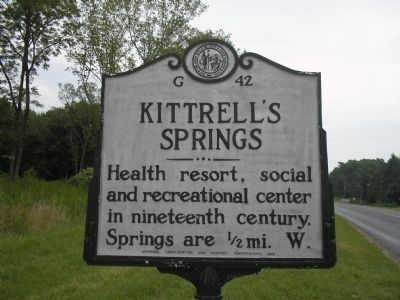 Kittrells Springs Marker image. Click for full size.