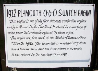 1932 Plymouth 0-6-0 Switch Engine Marker image. Click for full size.