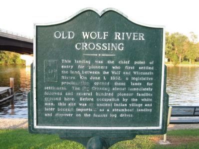 Old Wolf River Crossing Marker image. Click for full size.