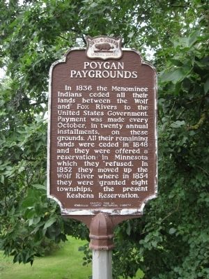 Poygan Paygrounds Marker image. Click for full size.