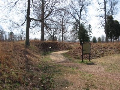 Fort Harrison Trail Marker image. Click for full size.