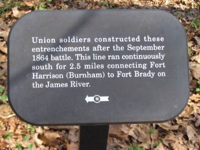 Union Entrenchments Marker. Click for full size. Union Entrenchments Marker image. Click for full size.