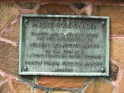 Pardee Rose Garden Marker image. Click for full size.