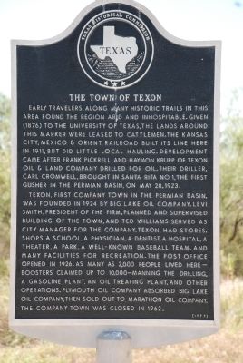 The Town on Texon Marker image. Click for full size.