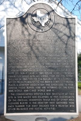 Bethesda Presbyterian Church and Cemetery Marker. Click for full size. Bethesda Presbyterian Church and Cemetery Marker image. Click for full size.