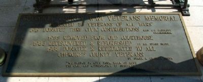 Cherokee County WWI Veterans Memorial Marker image. Click for full size.