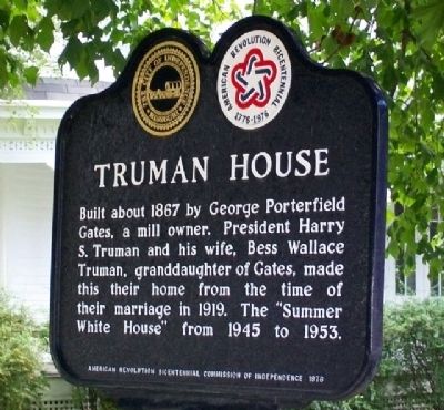 Truman House Marker. Click for full size. Truman House Marker image. Click for full size.