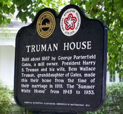 Truman House Marker image. Click for full size.