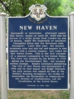 New Haven Marker image. Click for full size.