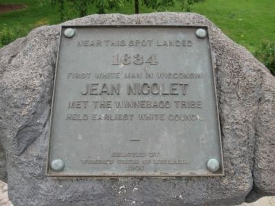Nicolet Monument Marker. Click for full size. Nicolet Monument Marker image. Click for full size.