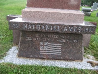 Detail of Revolutionary War Veteran Grave Monument image. Click for full size.