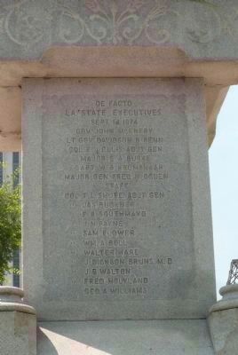 Battle of Liberty Place Monument, east face inscriptions image. Click for full size.