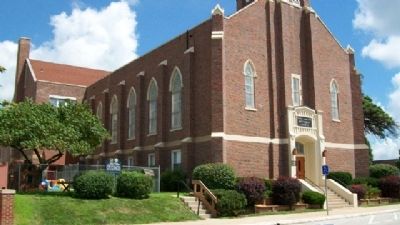First United Methodist Church and Marker image. Click for full size.