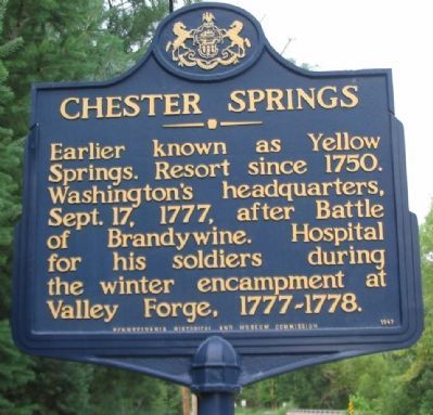 Chester Springs Marker image. Click for full size.