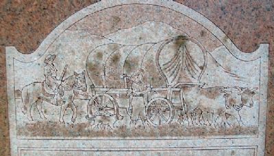 Here the Oregon Trail Began Marker Detail. Click for full size. Here the Oregon Trail Began Marker Detail image. Click for full size.