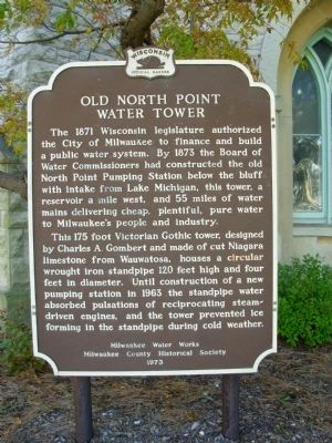 Old North Point Water Tower Marker image. Click for full size.
