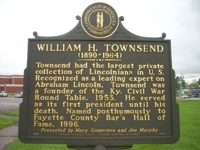 William H. Townsend Marker - Side 2 image. Click for full size.