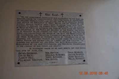 Plaque inside St. Paul's Episcopal Church - "The Crest" image. Click for full size.