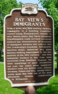 Bay Views Immigrants Marker image. Click for full size.
