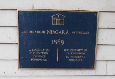 Niagara Apothecary Commemorative Plaque image. Click for full size.