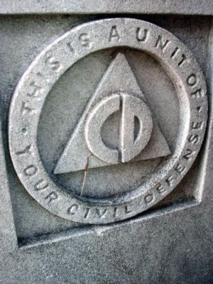 Lower - Left - Seal on the Base of the 1976 Dedication Statue image. Click for full size.