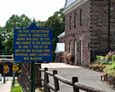 Presbyterian Church at Connecticut Farms. Click for full size. Presbyterian Church at Connecticut Farms image. Click for full size.
