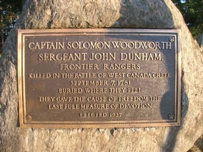 Captain Solomon Woodworth & Sergeant John Dunham Marker image. Click for full size.