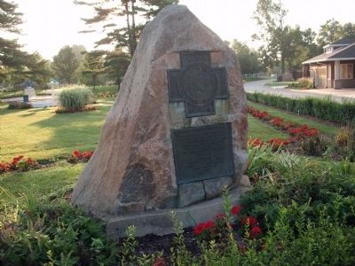 Looking South/East - - Tippecanoe County War Memorial Marker. Click for full size. Looking South/East - - Tippecanoe County War Memorial Marker image. Click for full size.