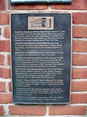 Lower Plaque - John Purdue Block Marker image. Click for full size.