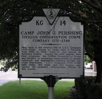 Camp John J. Pershing Marker. Click for full size. Camp John J. Pershing Marker image. Click for full size.