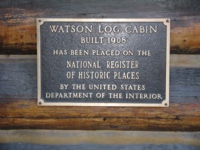 The Watson Cabin HRHP Plaque image. Click for full size.