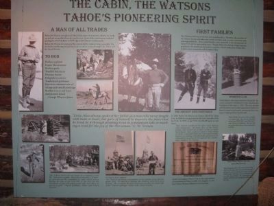 The Cabin, The Watsons - Tahoe's Pioneer Spirit image. Click for full size.