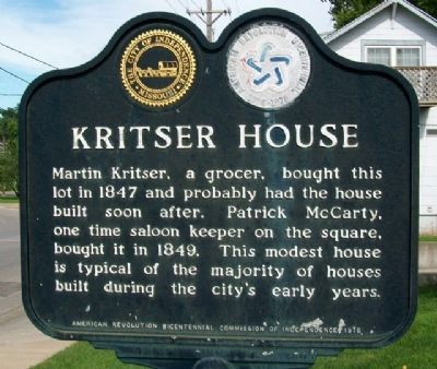 Kritser House Marker image. Click for full size.