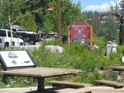 Tahoe City Begins, 1860 to 1895 Marker and Heritage Plaza Sign image. Click for full size.