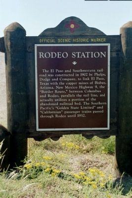 Rodeo Station Marker image. Click for full size.