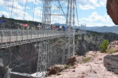 The bridge with the 50 State flags. Click for full size. The bridge with the 50 State flags image. Click for full size.