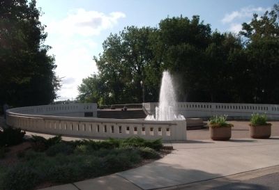 Wide View - - "Sonya L. Margerum Water Fountain" in West Lafayette, Indiana image. Click for full size.