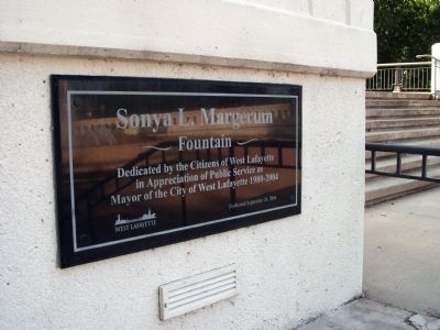 Dedication Plaque - - " Sonya L. Margerum - Fountain ". Click for full size. Dedication Plaque - - " Sonya L. Margerum - Fountain " image. Click for full size.