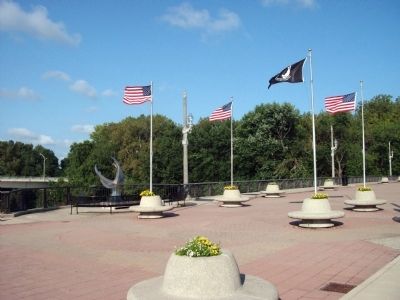 Bridge Center - South Side - - " Millennium Sundial ". Click for full size. Bridge Center - South Side - - " Millennium Sundial " image. Click for full size.