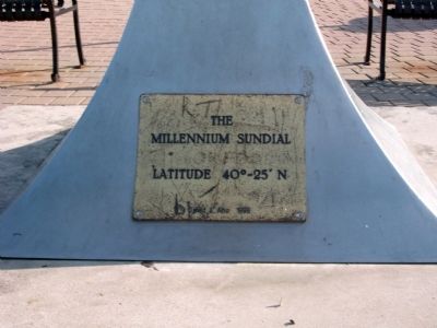 Base of " Millennium Sundial ". Click for full size. Base of " Millennium Sundial " image. Click for full size.
