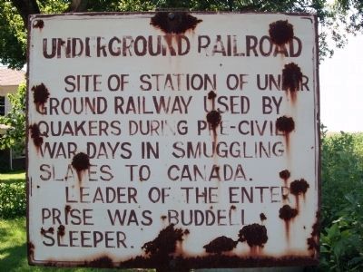 Underground Railroad Marker image. Click for full size.
