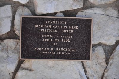 Bingham Canyon Visitors Center Dedication image. Click for full size.