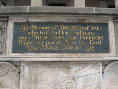 In Memory of the Men of Yale Marker. Click for full size. In Memory of the Men of Yale Marker image. Click for full size.