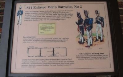 1814 Enlisted Men's Barracks, No 2 Marker image. Click for full size.