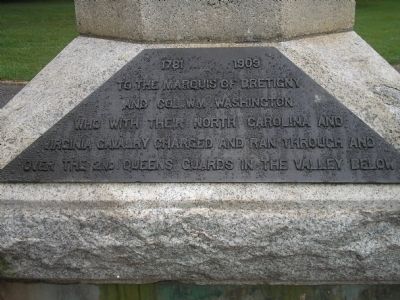 Marquis of Bretigny and Col. Wm. Washington Marker. Click for full size. Marquis of Bretigny and Col. Wm. Washington Marker image. Click for full size.