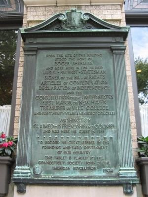 Roger Sherman Homesite Marker. Click for full size. Roger Sherman Homesite Marker image. Click for full size.