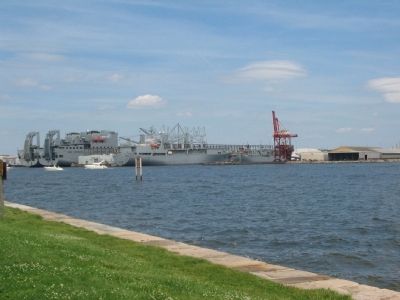 Military Sealift Command Ships in the Harbor. Click for full size. Military Sealift Command Ships in the Harbor image. Click for full size.