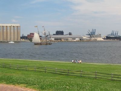 Sailing Vessel Passes Fort McHenry image. Click for full size.